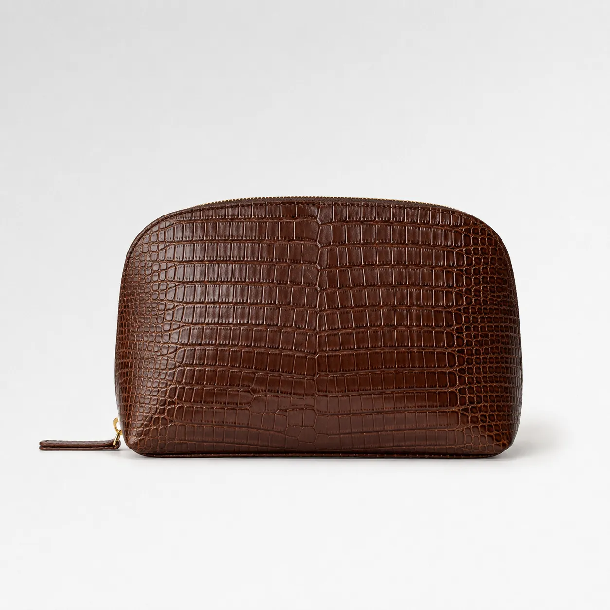 Colección de pequeña marroquinería — shell pouch en cocodrilo